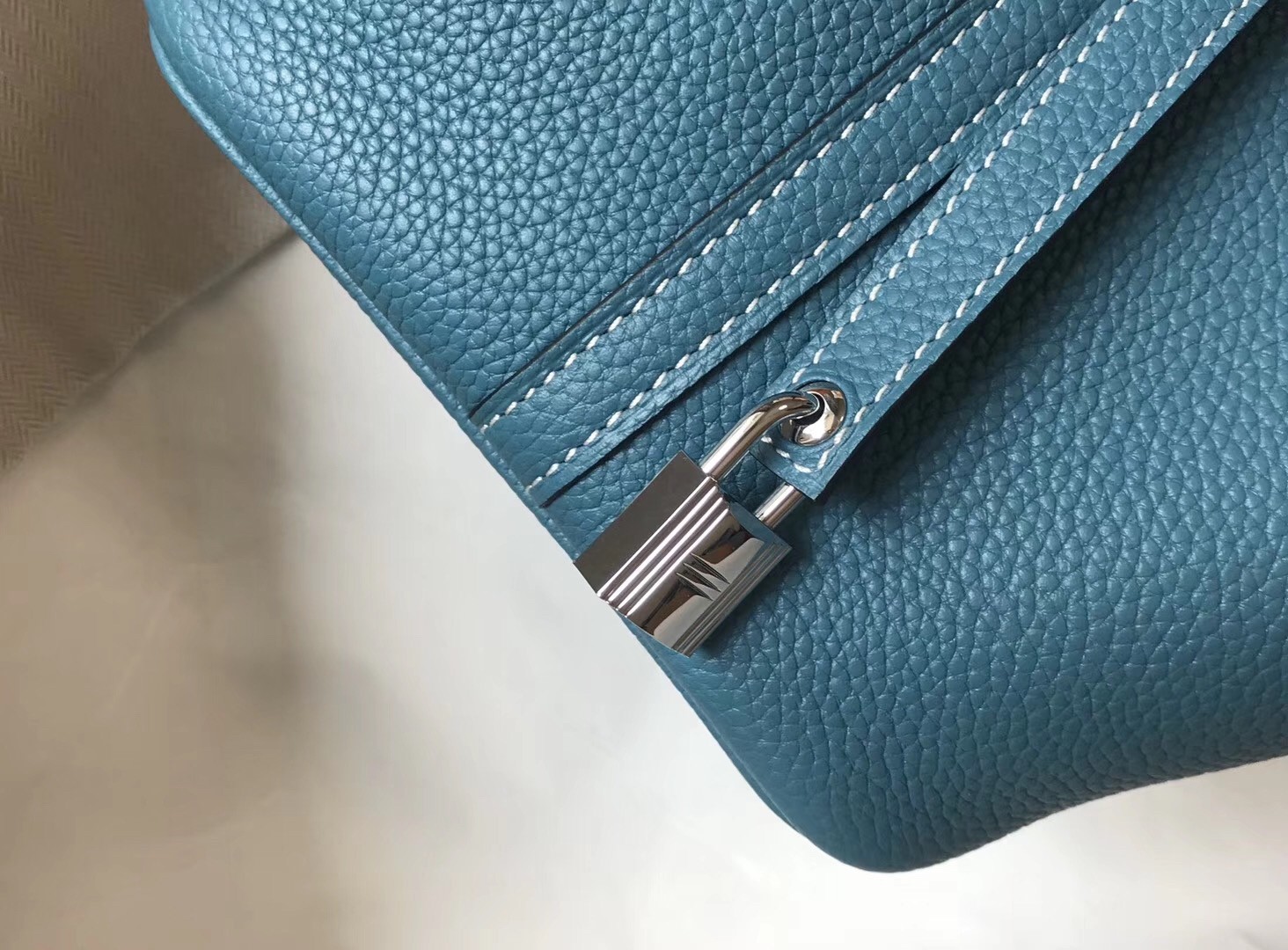 Replica Hermes Picotin Lock 18 Bag In Blue Jean Clemence Leather