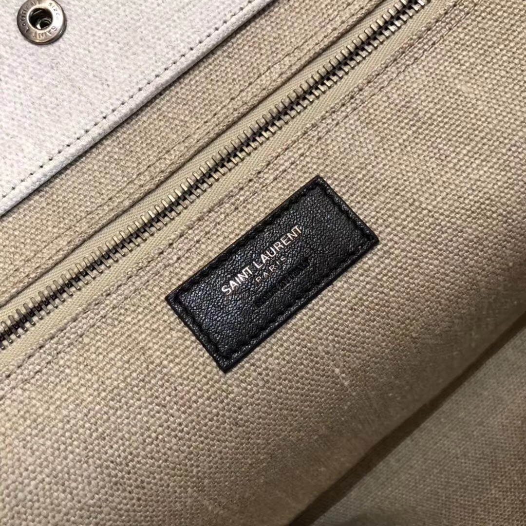 Saint Laurent Rive Gauche Tote Bag With Black Handle