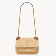 Saint Laurent Niki Mini Bag in Natural Raffia 
