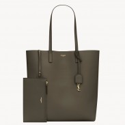 Saint Laurent North/South Shopping Bag in Light Musk Calfskin