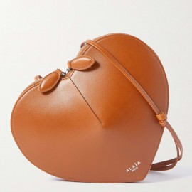 Alaia Le Coeur Heart Bag in Brown Calfskin