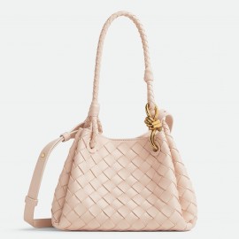 Bottega Veneta Parachute Small Bag in Cameo Intrecciato Lambskin