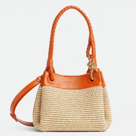 Bottega Veneta Parachute Small Bag in Natural Raffia 