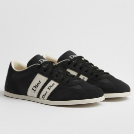 Dior Ribbon Sneakers in Black Suede Calfskin and Technical Fabric