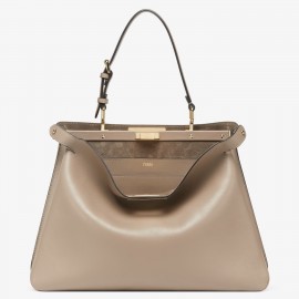 Fendi Peekaboo Soft Large Bag in Dove Gray Calfskin