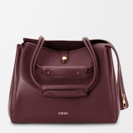 Loewe Madrid Medium Bag in Burgundy Supple Calfskin