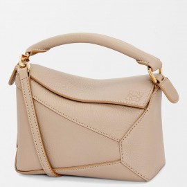 Loewe Puzzle Mini Bag in Sand Soft Grained Calfskin