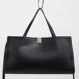 Phoebe Philo Small Kit Cabas Bag in Black Calfskin