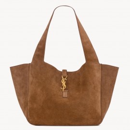 Saint Laurent LE 5 À 7 Bea Bag in Brown Suede Leather