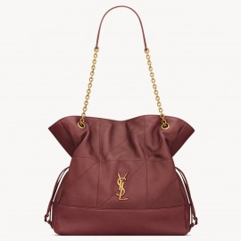 Saint Laurent Jamie 4.3 Large Pochon in Bordeaux Lambskin