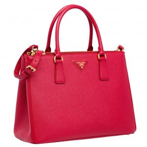 Prada Medium Galleria Bag In Red Saffiano Leather