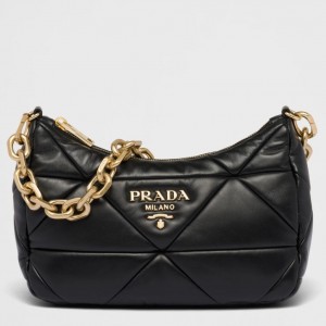 Prada System Patchwork Bag in Black Nappa Leather 