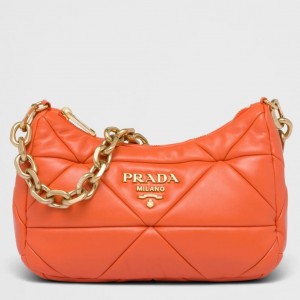 Prada System Patchwork Bag in Orange Nappa Leather