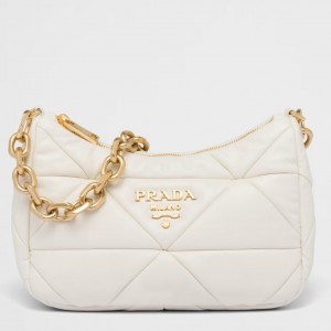 Prada System Patchwork Bag in White Nappa Leather