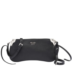 Prada Black Sidonie Leather Shoulder Bag