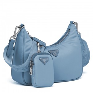 Prada Blue Nylon Re-Edition 2005 Shoulder Bag