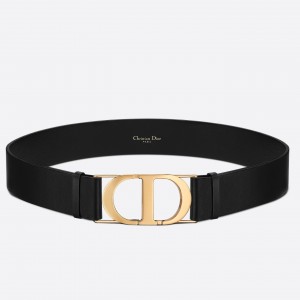 Dior 30 Montaigne 40MM Belt In Black Smooth Calfskin