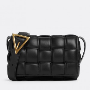 Bottega Veneta Small Padded Cassette Bag In Black Lambskin