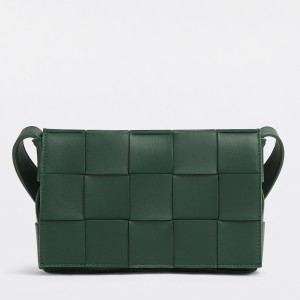 Bottega Veneta Cassett Bag In Raintree Intrecciato Lambskin