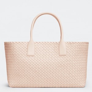 Bottega Veneta Cabat Medium Bag In Melon Intrecciato Lambskin