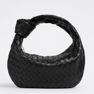 Bottega Veneta BV Jodie Teen Bag In Black Intrecciato Leather