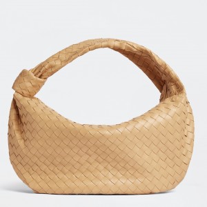 Bottega Veneta BV Jodie Small Bag In Beige Intrecciato Leather