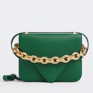 Bottega Veneta Mount Small Bag In Green Leather