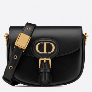 Dior Small Bobby Bag In Black Calfskin