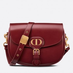 Dior Medium Bobby Bag In Bordeaux Calfskin