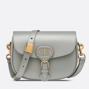 Dior Medium Bobby Bag In Grey Calfskin