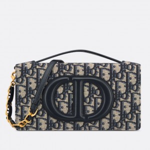 Dior CD Signature Mini Bag in Blue Oblique Jacquard