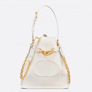 Dior C'est Medium Bag in White Saddle Calfskin
