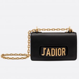 Dior Black Mini J'Adior Calfskin Flap Bag