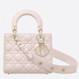 Dior My Lady Dior Bag In Pink Lambskin