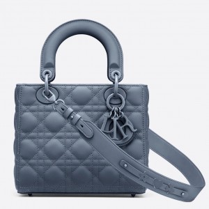 Dior Lady Dior My ABCDior Bag In Blue Ultramatte Calfskin