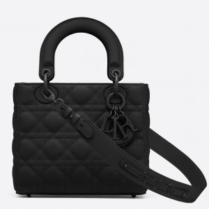 Dior Lady Dior My ABCDior Bag In Black Ultramatte Calfskin