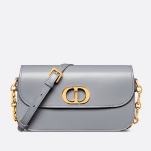 Dior 30 Montaigne Avenue Bag In Grey Box Calfskin