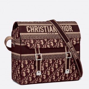 Dior Bordeaux Oblique Diorcamp Messenger Bag