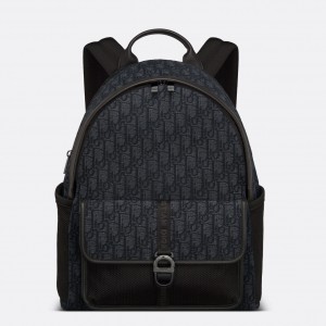 Dior 8 Backpack in Black Dior Oblique Jacquard