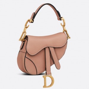 Dior Micro Saddle Bag In Poudre Goatskin
