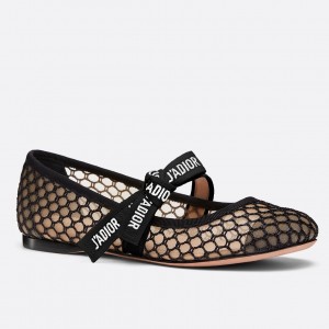 Dior Black Miss J'Adior Mesh Ballet Pump