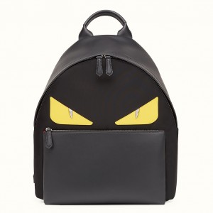 Fendi Black Large Bag Bugs Eye Inserts Backpack