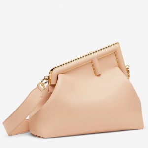 Fendi Medium First Bag In Pink Nappa Leather
