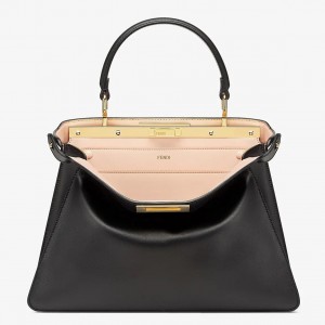 Fendi Peekaboo ISeeU Medium Bag In Black Leather