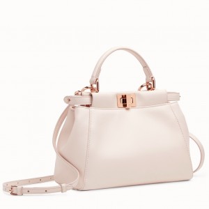 Fendi Peekaboo Mini Bag In Light Pink Nappa Leather