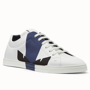 Fendi Blue sprayed Low-tops Bag Bugs Sneakers