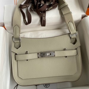 Hermes Jypsiere Mini Handmade Bag In Grey Swift Calfskin 