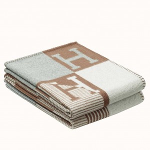 Hermes Caramel Echecs Et Trames Blanket