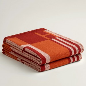 Hermes Ithaque Blanket in Cuivre Wool and Cashmere
