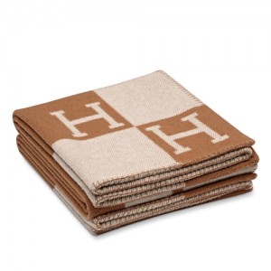 Hermes Avalon Blanket In Camel Wool and Cashmere
